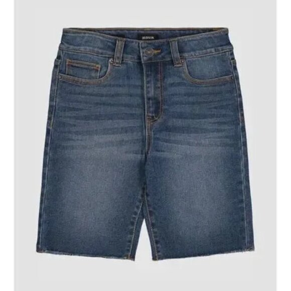 Hudson Kids Bermuda Short Blue Denim High Rise Raw Hem Jeans Girl Size 14 NEW - Picture 1 of 14